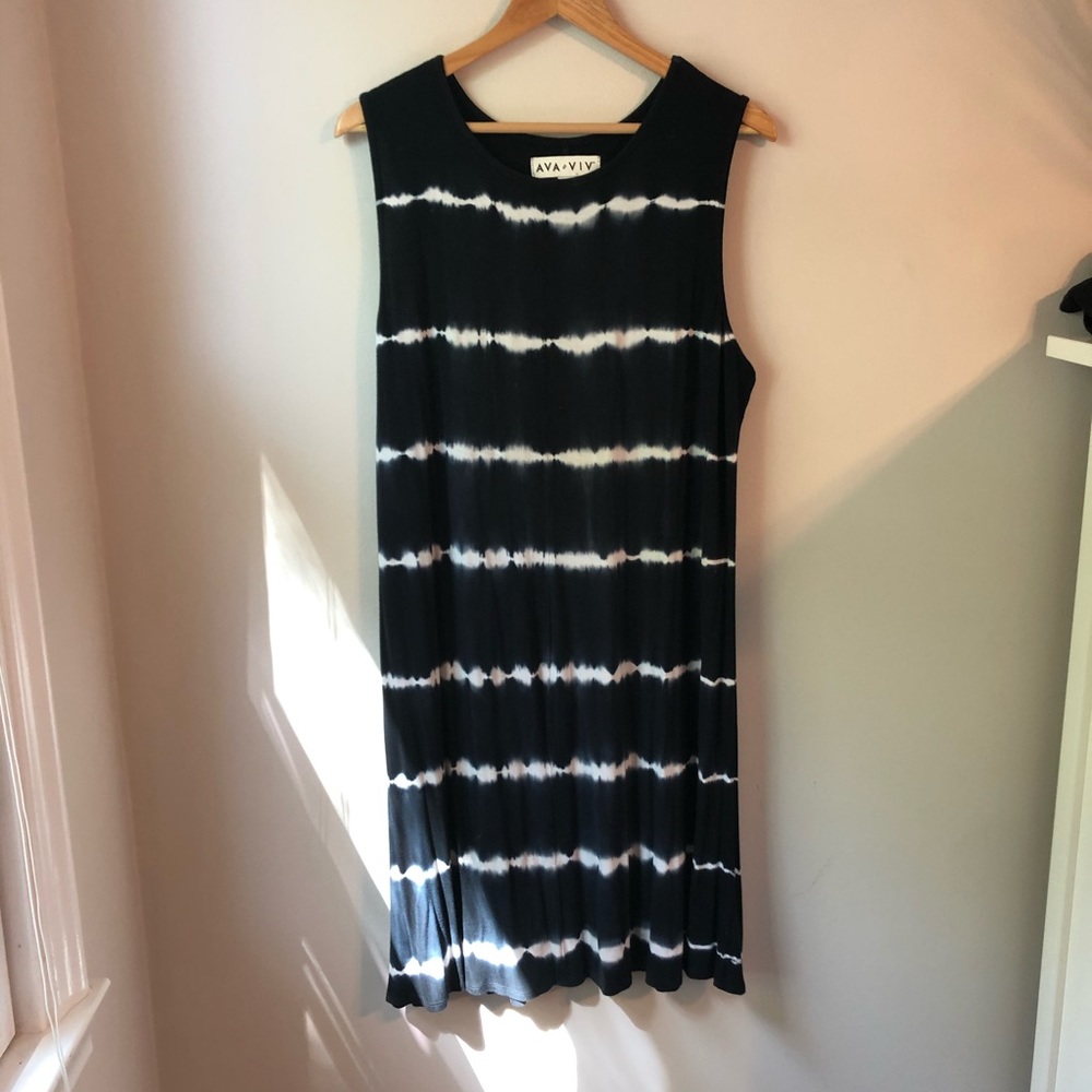 AVA & VIV Navy Sleeveless Dress